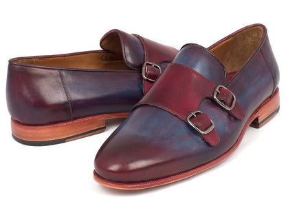 Paul Parkman Men's Bordeaux And Navy Double Monkstrap Shoes (IdHr65cx) by Paul Parkman – Don't Panic Shoes