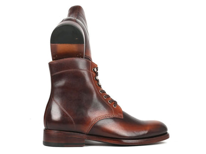 Paul Parkman Men's Brown Burnished Leather Boots (824brw73) by Paul Parkman – Don't Panic Shoes