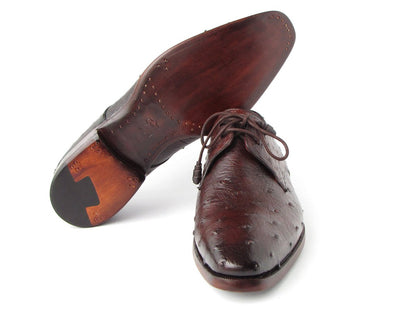 Paul Parkman Men's Brown Genuine Ostrich Derby Shoes (Id33b76 - Brw) Shoes by Paul Parkman – Don't Panic Shoes