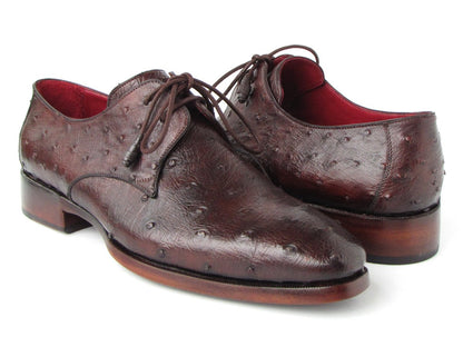 Paul Parkman Men's Brown Genuine Ostrich Derby Shoes (Id33b76 - Brw) Shoes by Paul Parkman – Don't Panic Shoes