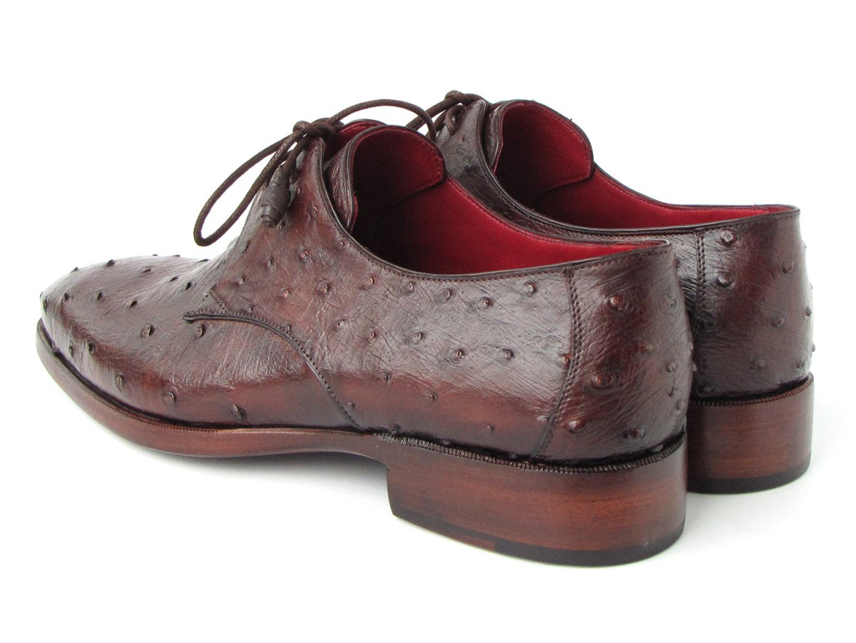 Paul Parkman Men's Brown Genuine Ostrich Derby Shoes (Id33b76 - Brw) Shoes by Paul Parkman – Don't Panic Shoes