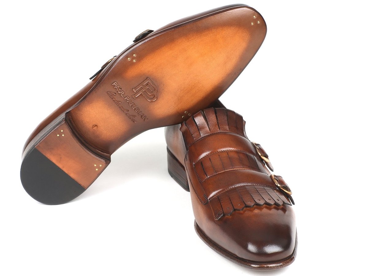 Paul Parkman Men's Brown Kiltie Double Monkstraps (IdSt37vf) by Paul Parkman – Don't Panic Shoes