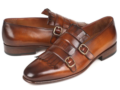 Paul Parkman Men's Brown Kiltie Double Monkstraps (IdSt37vf) by Paul Parkman – Don't Panic Shoes
