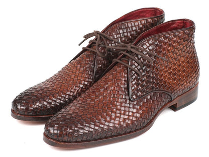 Paul Parkman Men's Brown Woven Leather Chukka Boots (IdCk82wvn) by Paul Parkman – Don't Panic Shoes