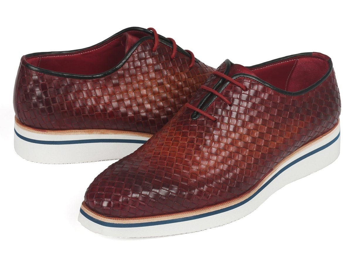 Paul Parkman Men's Brown Woven Leather Smart Casual Shoes (Id182 - Rdh - Brw) by Paul Parkman – Don't Panic Shoes