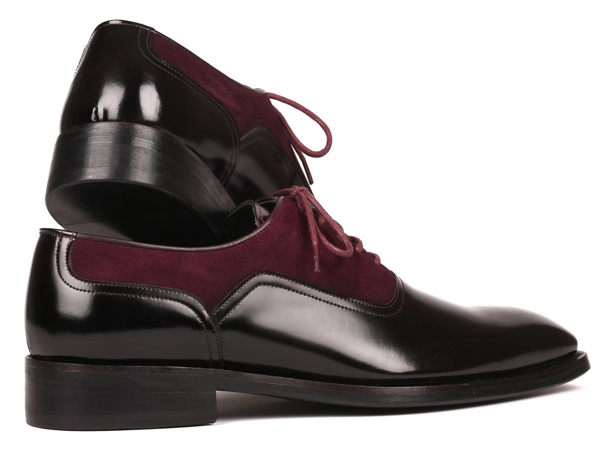 Paul Parkman Men's Burgundy Suede And Black Patent Oxfords (Id17bur85) by Paul Parkman – Don't Panic Shoes