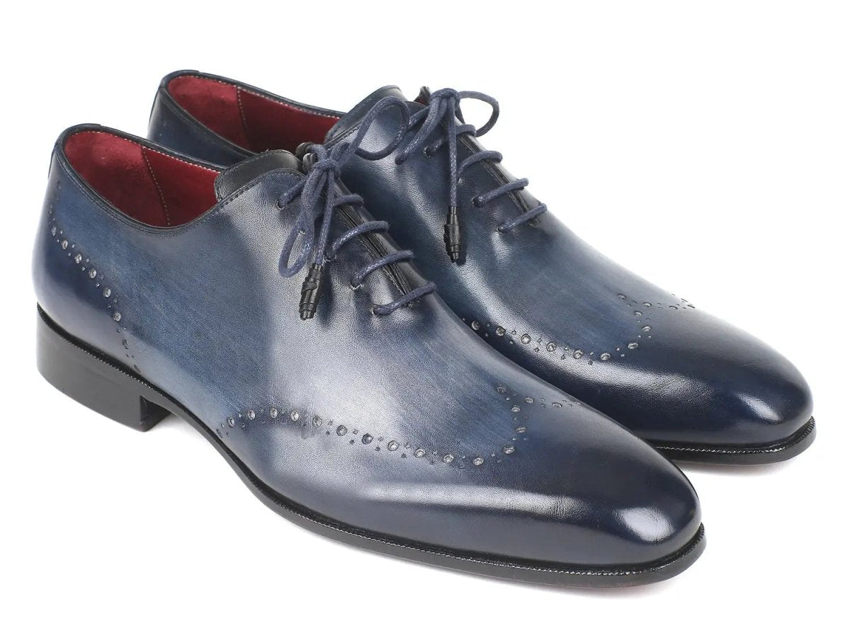 Paul Parkman Men's Burnished WIngtip Oxfords in Navy Shoes by Paul Parkman – Don't Panic Shoes