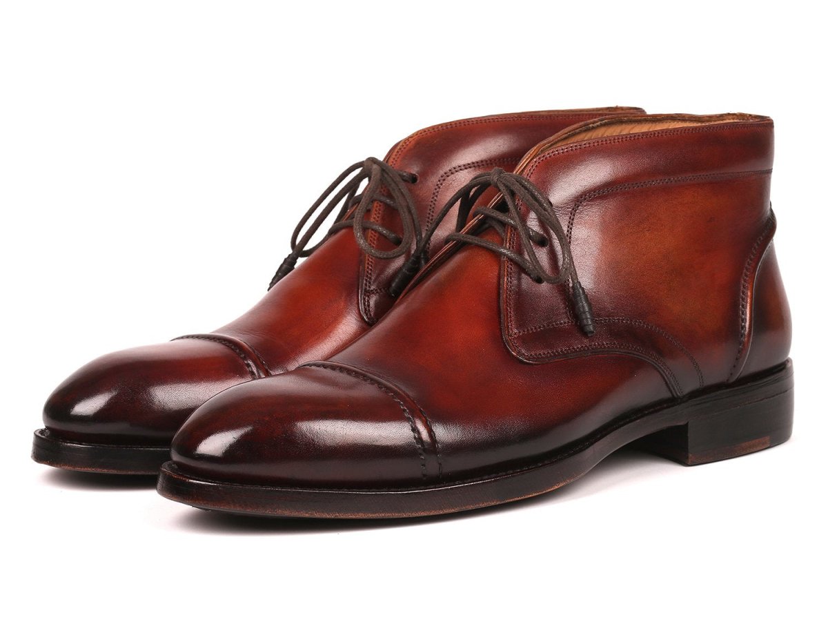 Paul Parkman Men's Cap Toe Chukka Boots In Brown Shoes by Paul Parkman – Don't Panic Shoes