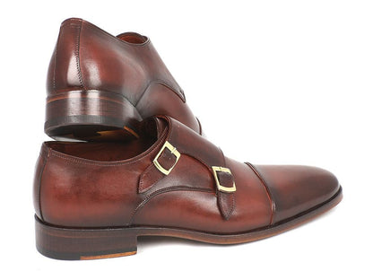 Paul Parkman Men's Cap - Toe Double Monkstraps Brown (Id0457 - Brw) by Paul Parkman – Don't Panic Shoes