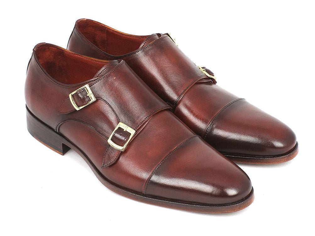 Paul Parkman Men's Cap - Toe Double Monkstraps Brown (Id0457 - Brw) by Paul Parkman – Don't Panic Shoes