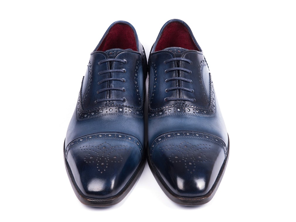 Paul Parkman Men's Cap Toe Oxfords Blue And Navy (Id024 - Nvyblu) by Paul Parkman – Don't Panic Shoes