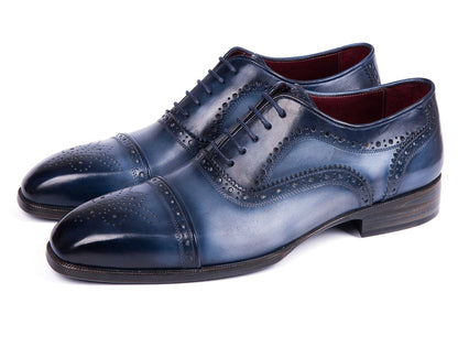Paul Parkman Men's Cap Toe Oxfords Blue And Navy (Id024 - Nvyblu) by Paul Parkman – Don't Panic Shoes
