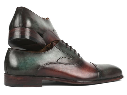 Paul Parkman Men's Cap Toe Oxfords Green And Brown (Id314 - Grnbrw) by Paul Parkman – Don't Panic Shoes