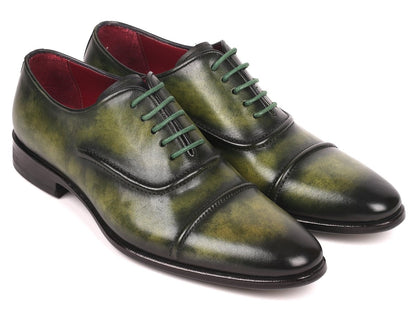 Paul Parkman Men's Cap - Toe Oxfords Green (Id077 - Grn) by Paul Parkman – Don't Panic Shoes
