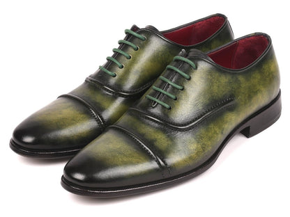 Paul Parkman Men's Cap - Toe Oxfords Green (Id077 - Grn) by Paul Parkman – Don't Panic Shoes