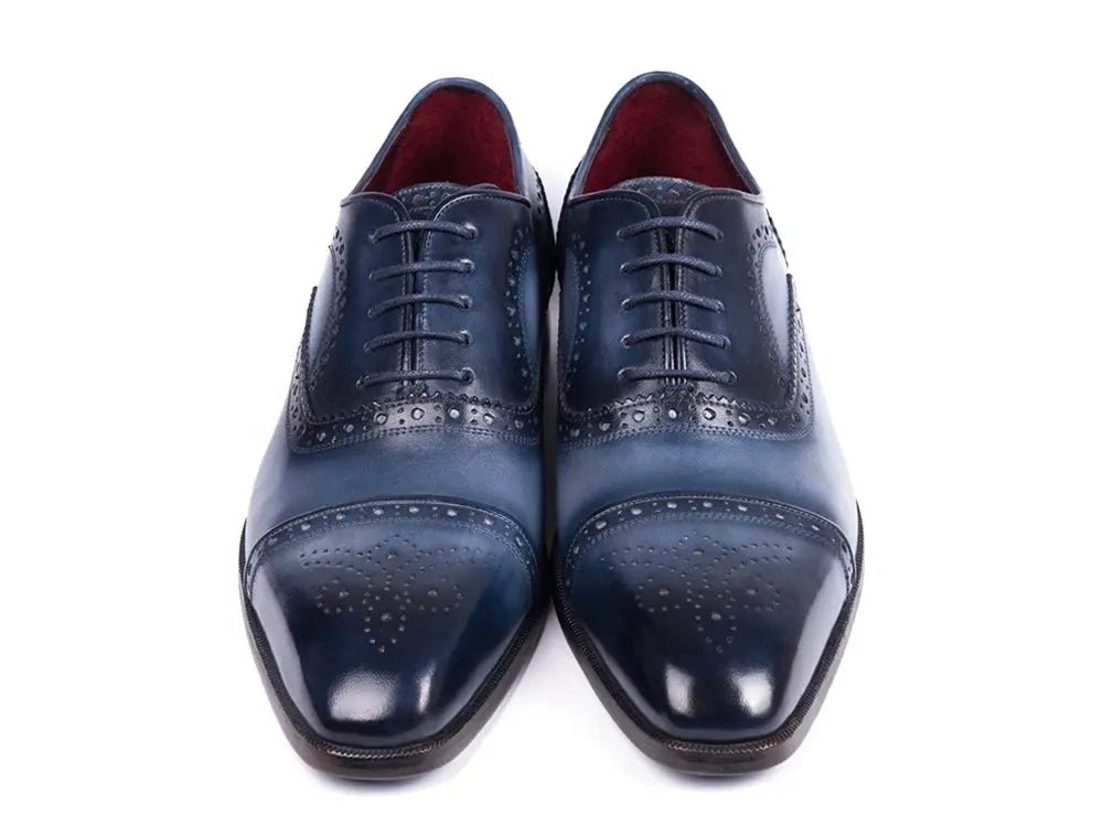 Paul Parkman Men's Cap Toe Oxfords In Blue And Navy Shoes by Paul Parkman – Don't Panic Shoes