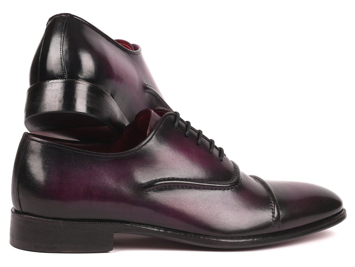 Paul Parkman Men's Cap - Toe Oxfords In Purple Shoes by Paul Parkman – Don't Panic Shoes