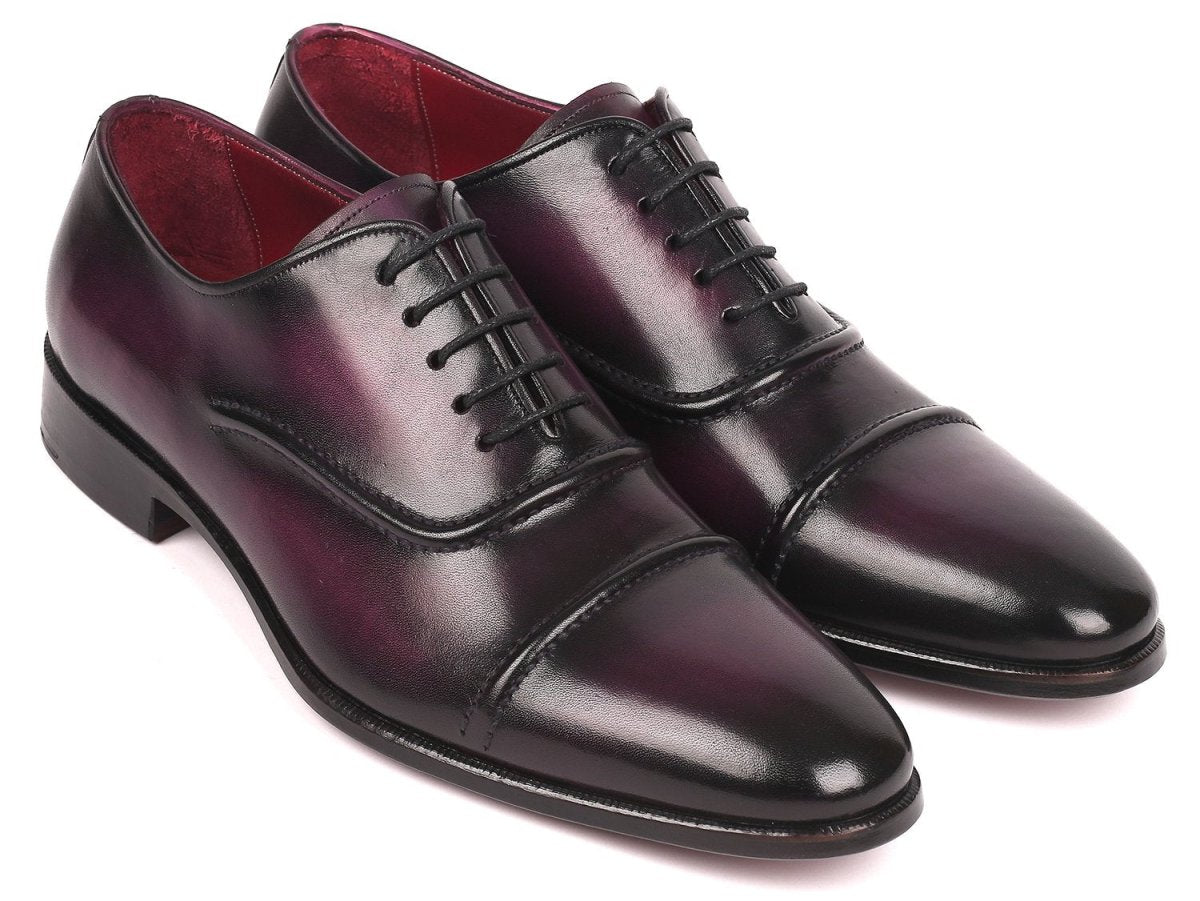 Paul Parkman Men's Cap - Toe Oxfords In Purple Shoes by Paul Parkman – Don't Panic Shoes