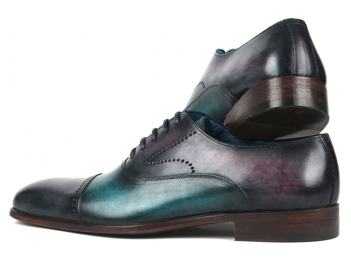 Paul Parkman Men's Cap Toe Oxfords Purple And Turquoise (Id314 - Prptrq) by Paul Parkman – Don't Panic Shoes