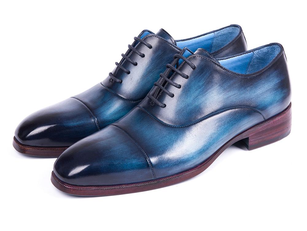 Paul Parkman Men's Captoe Oxfords Blue And Turquoise (Id1744 - Btq) by Paul Parkman – Don't Panic Shoes