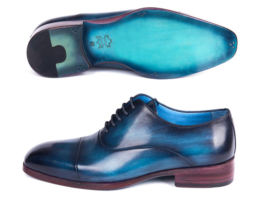 Paul Parkman Men's Captoe Oxfords Blue And Turquoise (Id1744 - Btq) by Paul Parkman – Don't Panic Shoes