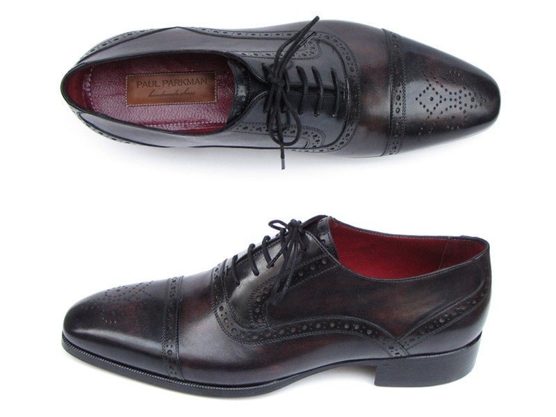 Paul Parkman Men's Captoe Oxfords Bronze And Black Shoes (Id77u844) by Paul Parkman – Don't Panic Shoes