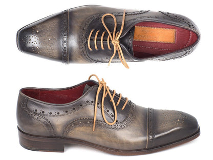 Paul Parkman Men's Captoe Oxfords Gray (Id024 - Gray) by Paul Parkman – Don't Panic Shoes