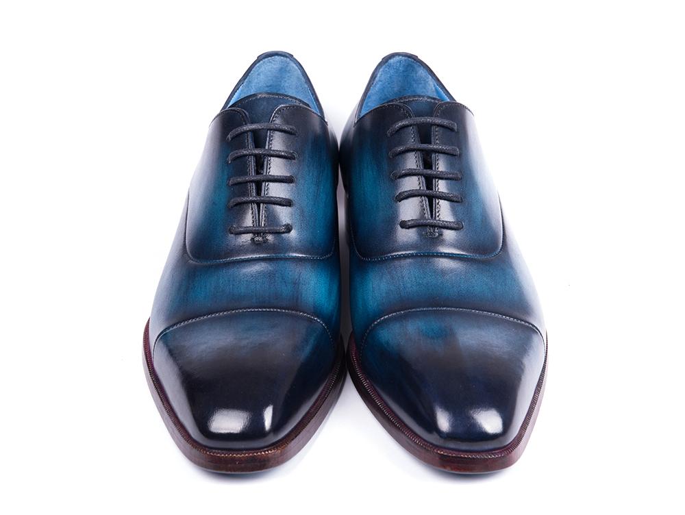Paul Parkman Men's Captoe Oxfords In Blue And Turquoise Shoes by Paul Parkman – Don't Panic Shoes