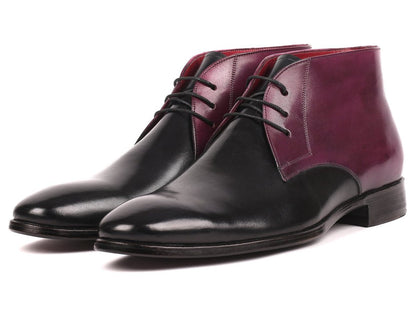 Paul Parkman Men's Chukka Boots Black And Purple (IdCk68h1) by Paul Parkman – Don't Panic Shoes