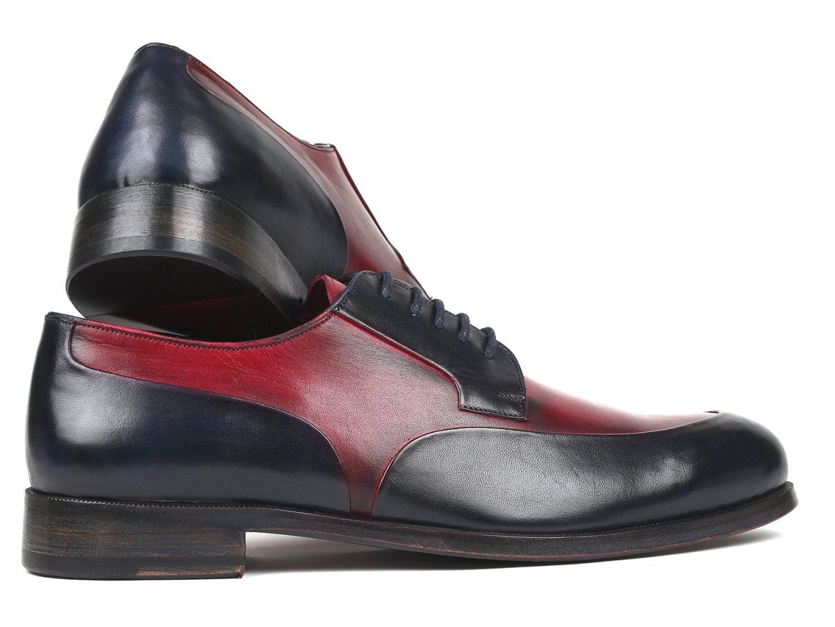 Paul Parkman Men's Derby Shoes In Bordeaux And Navy Shoes by Paul Parkman – Don't Panic Shoes