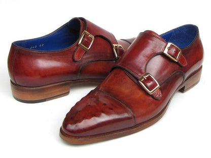 Paul Parkman Men's Double Monkstrap Burgundy Leather (Id047 - Bur) by Paul Parkman – Don't Panic Shoes