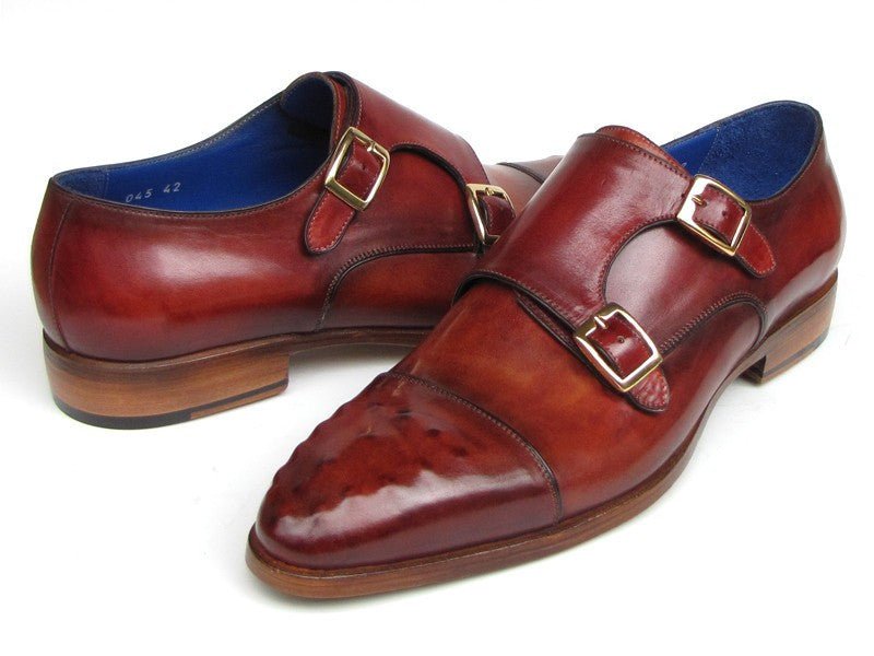 Paul Parkman Men's Double Monkstrap Burgundy Leather (Id047 - Bur) by Paul Parkman – Don't Panic Shoes