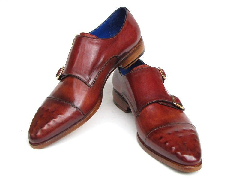 Paul Parkman Men's Double Monkstrap Burgundy Leather (Id047 - Bur) by Paul Parkman – Don't Panic Shoes