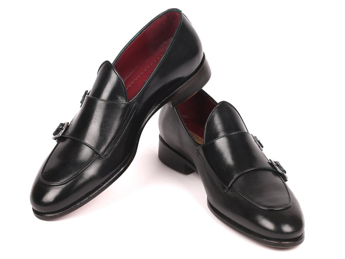 Paul Parkman Men's Double Monkstrap Shoes In Black Shoes by Paul Parkman – Don't Panic Shoes