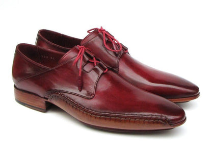 Paul Parkman Men's Ghillie Lacing Side HAndsewn Dress Shoes - Burgundy Leather Upper and Leather Sole (Id022 - Bur) by Paul Parkman – Don't Panic Shoes