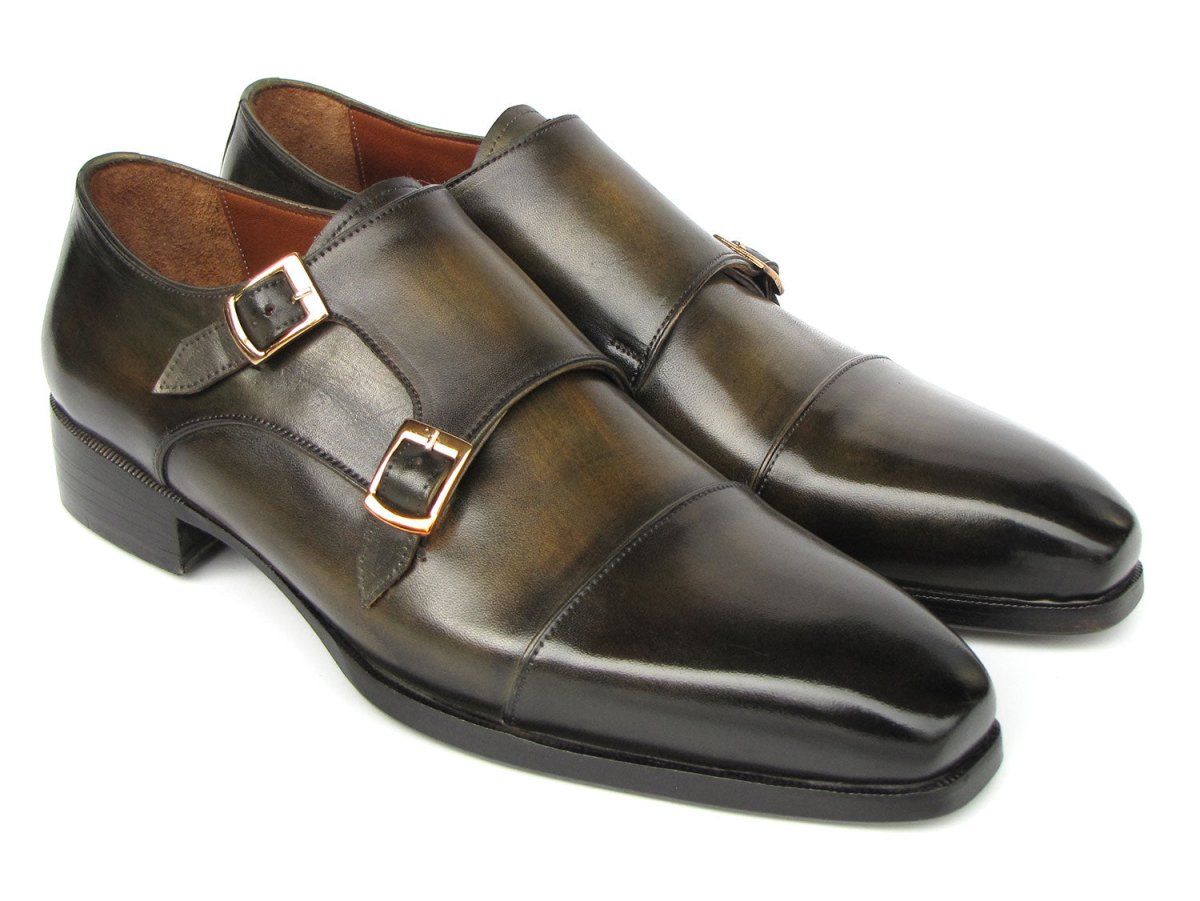 Paul Parkman Men's Goodyear Welted Double Monkstrap Shoes Green (Id9468 - Grn) Shoes by Paul Parkman – Don't Panic Shoes