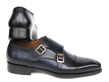 Paul Parkman Men's Goodyear Welted Double Monkstrap Shoes Navy (Id9468 - Nvy) Shoes by Paul Parkman – Don't Panic Shoes