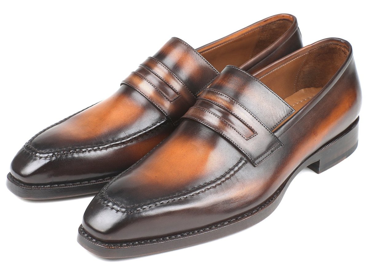 Paul Parkman Men's Goodyear Welted Loafers In Brown Burnished Shoes by Paul Parkman – Don't Panic Shoes
