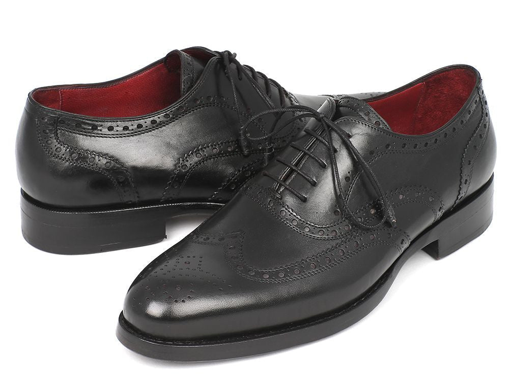Paul Parkman Men's Goodyear Welted WIngtip Oxfords in Black Shoes by Paul Parkman – Don't Panic Shoes