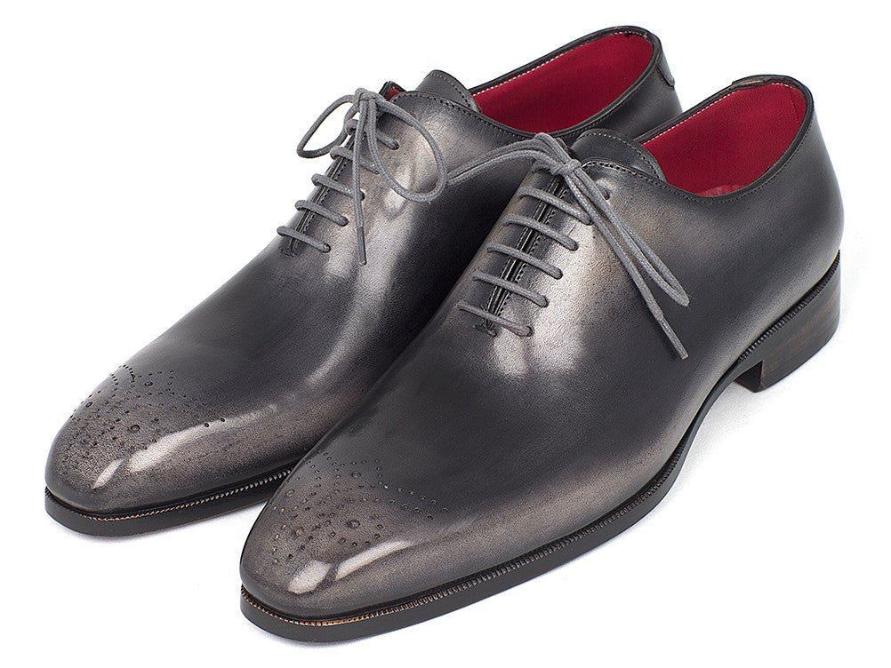 Paul Parkman Men's Gray And Black Wholecut Oxfords (IdKr254gry) by Paul Parkman – Don't Panic Shoes
