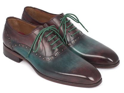 Paul Parkman Men's Green And Bordeaux Plain Toe Oxfords (IdGh88bb) by Paul Parkman – Don't Panic Shoes