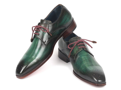 Paul Parkman Men's Green Medallion Toe Derby Shoes (Id6584 - Grn) by Paul Parkman – Don't Panic Shoes