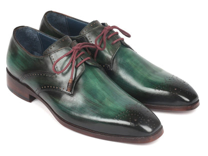 Paul Parkman Men's Green Medallion Toe Derby Shoes (Id6584 - Grn) by Paul Parkman – Don't Panic Shoes