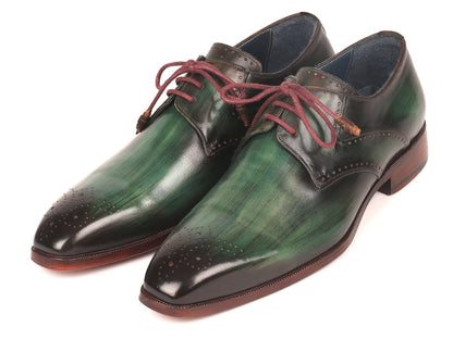 Paul Parkman Men's Green Medallion Toe Derby Shoes (Id6584 - Grn) by Paul Parkman – Don't Panic Shoes