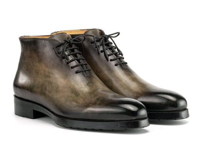 Paul Parkman Men's Green Patina Ankle Boots (Id791grn57) Shoes by Paul Parkman – Don't Panic Shoes