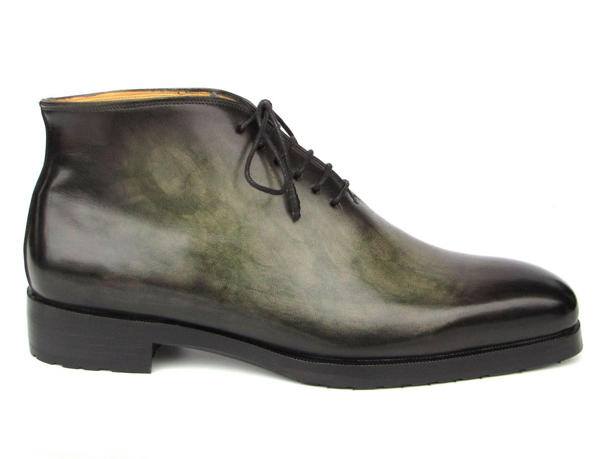 Paul Parkman Men's Green Patina Ankle Boots Shoes by Paul Parkman – Don't Panic Shoes