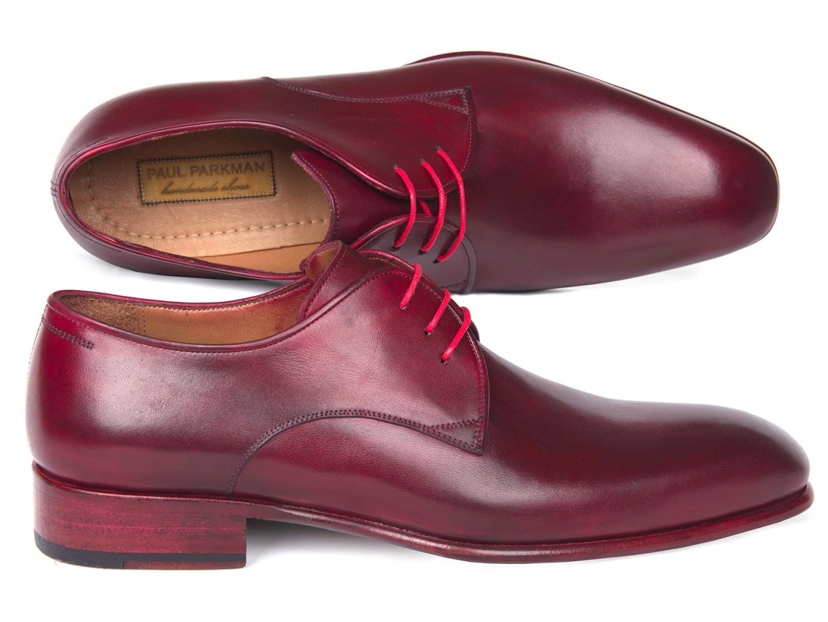 Paul Parkman Men's Hand - PaInted Derby Shoes in Burgundy Shoes by Paul Parkman – Don't Panic Shoes