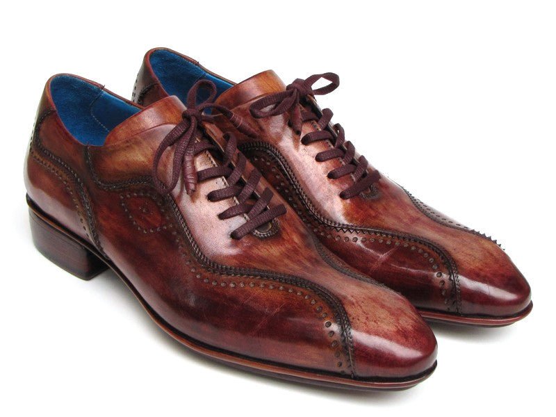 Paul Parkman Men's Hand - PaInted, Handmade Lace - Up Casual Shoes in Brown Shoes by Paul Parkman – Don't Panic Shoes