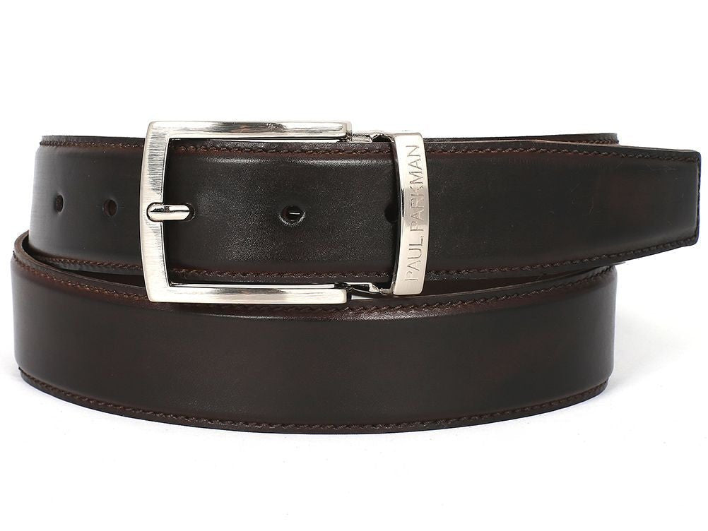 Paul Parkman Men's Hand - PaInted Leather Belt in Dark Brown Belts by Paul Parkman – Don't Panic Shoes