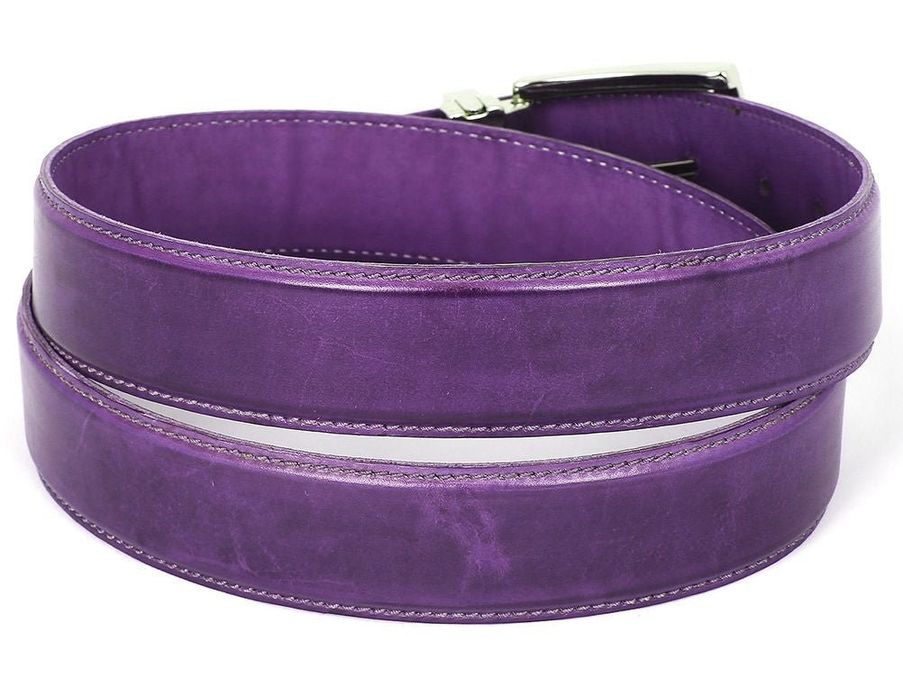 Paul Parkman Men's Hand - PaInted Leather Belt in Purple Belts by Paul Parkman – Don't Panic Shoes
